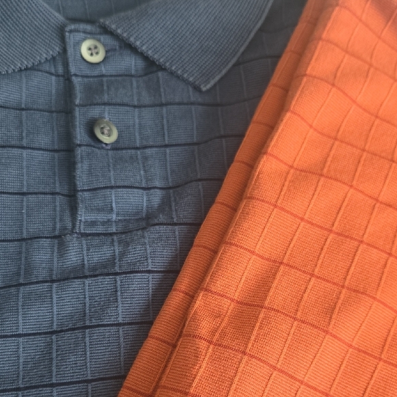 Geoffrey Beene Dark Blue and Rust Polo Shirts - Picture 4 of 7